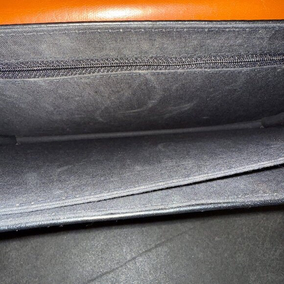 Moda Italiana Vintage Leather Briefcase Brown & Black Business Bag - Picture 7 of 8